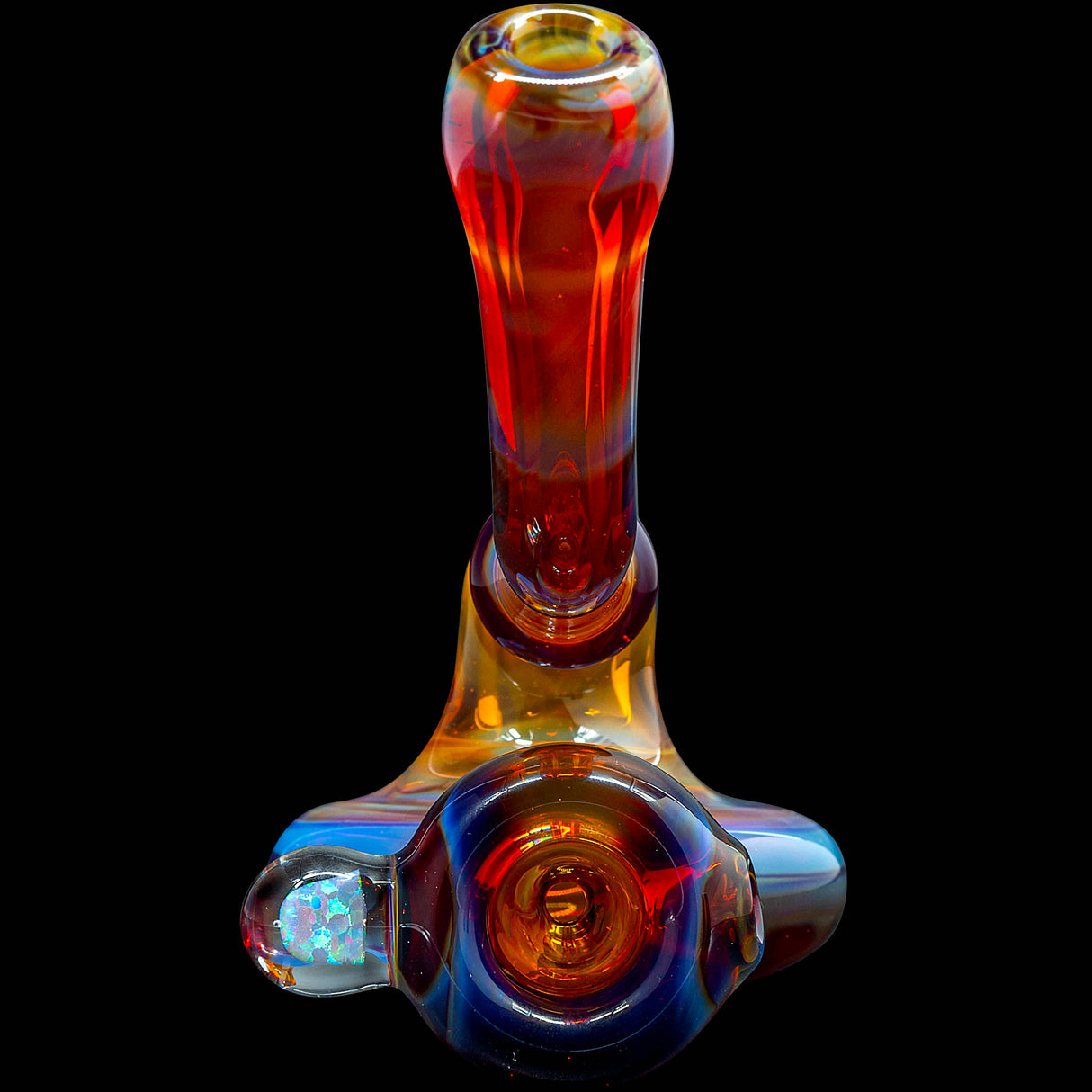 Purple Reversal Sherlock Glass Pipe by Chris Lezak