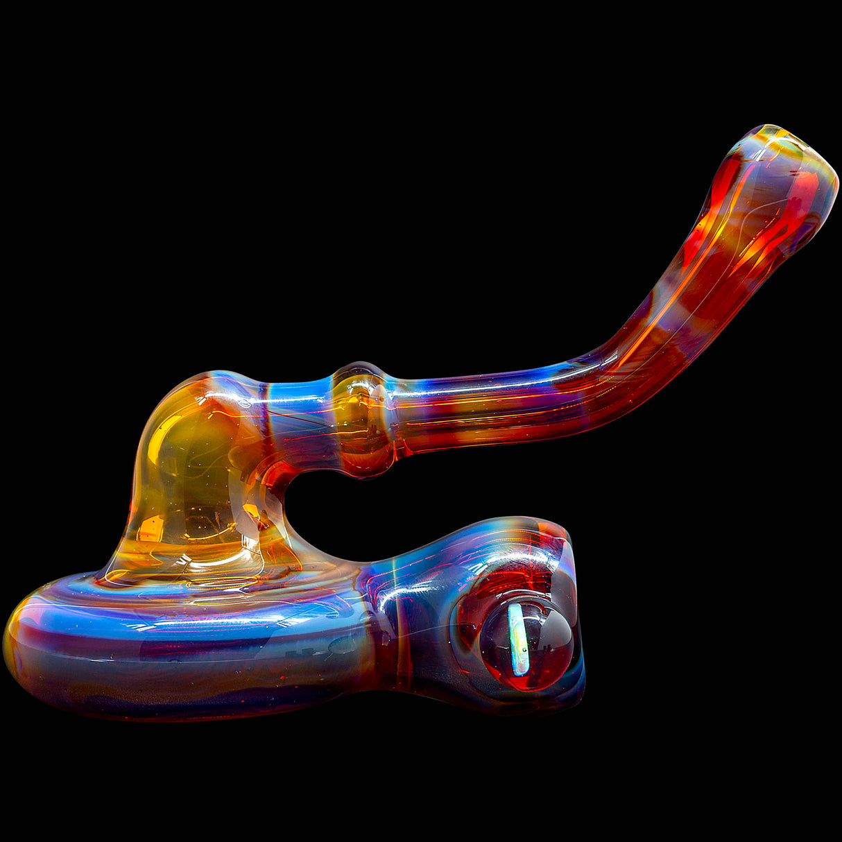 Purple Reversal Sherlock Glass Pipe by Chris Lezak