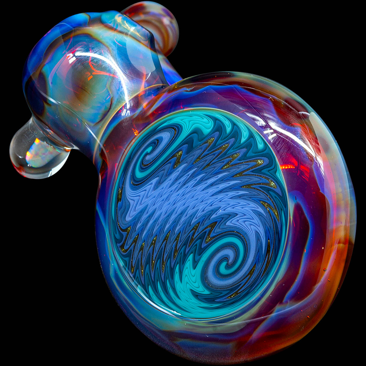 Purple Reversal Sherlock Glass Pipe by Chris Lezak