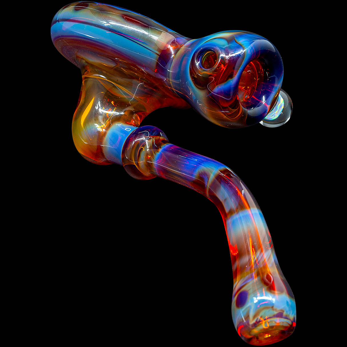 Purple Reversal Sherlock Glass Pipe by Chris Lezak