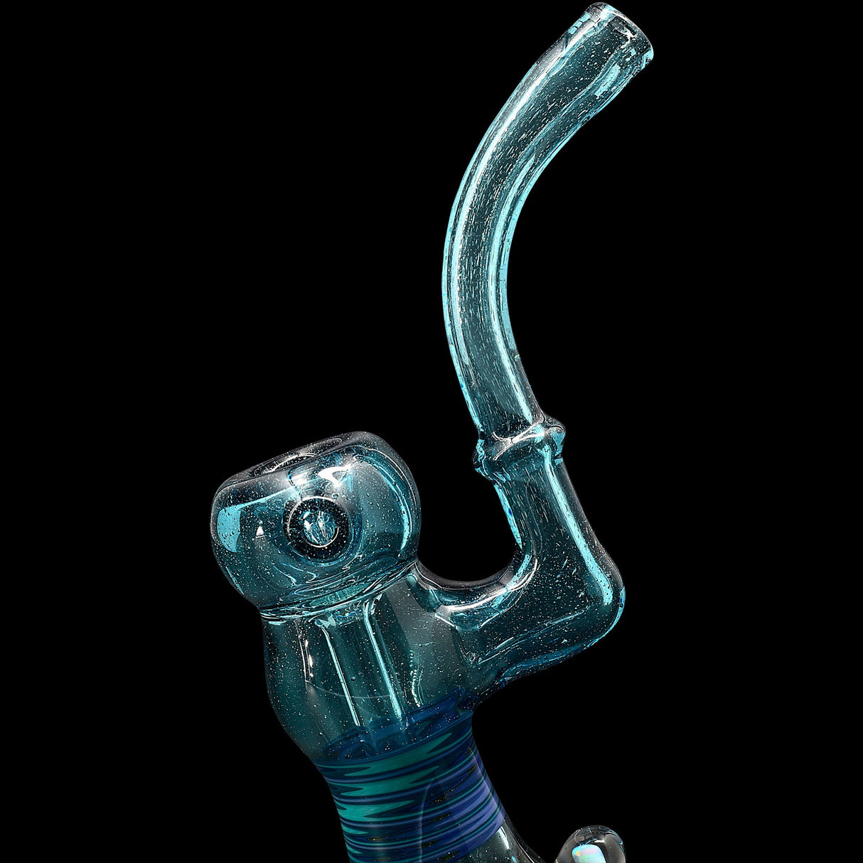 Midnight Sherlock Bubbler Glass Pipe by Chris Lezak