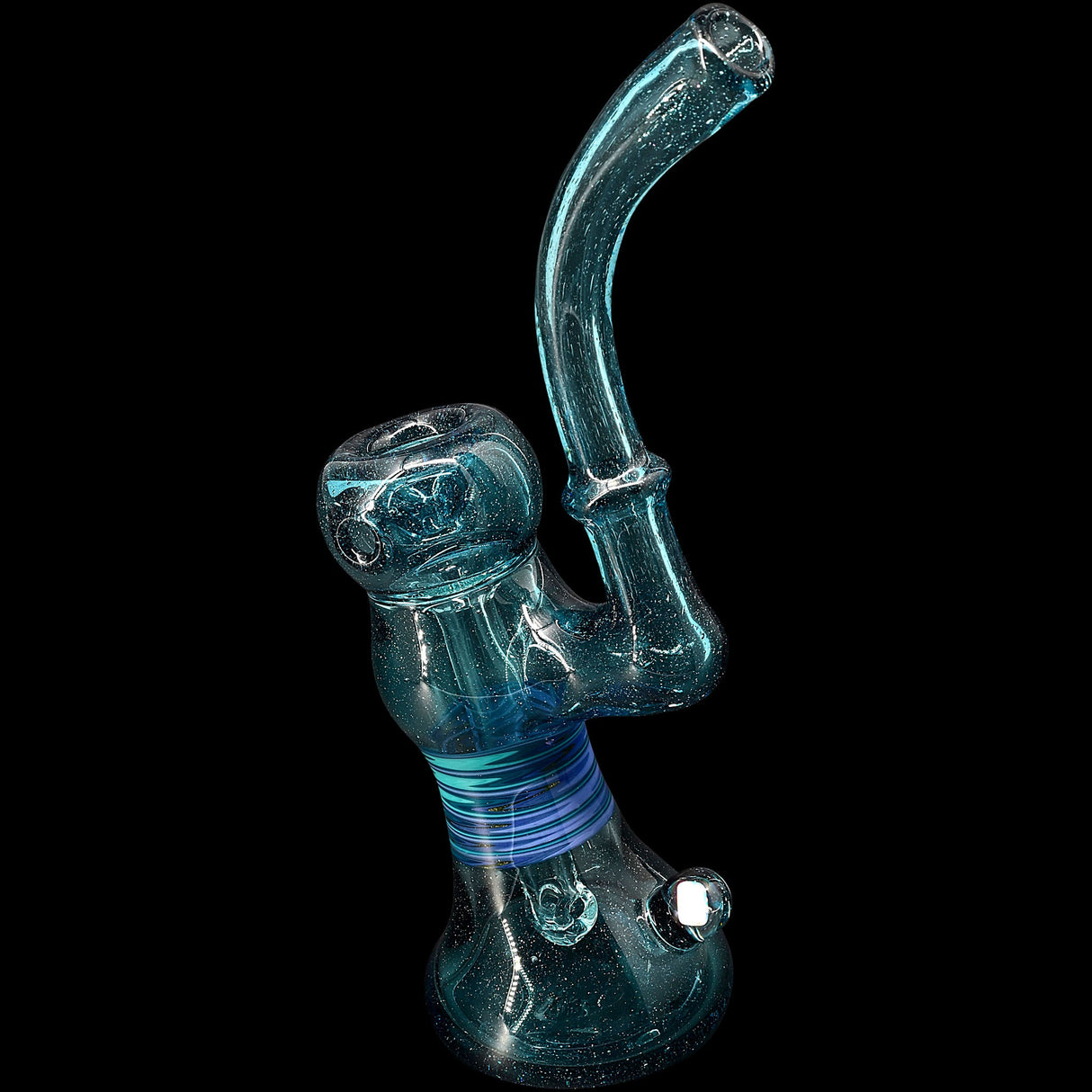 Midnight Sherlock Bubbler Glass Pipe by Chris Lezak