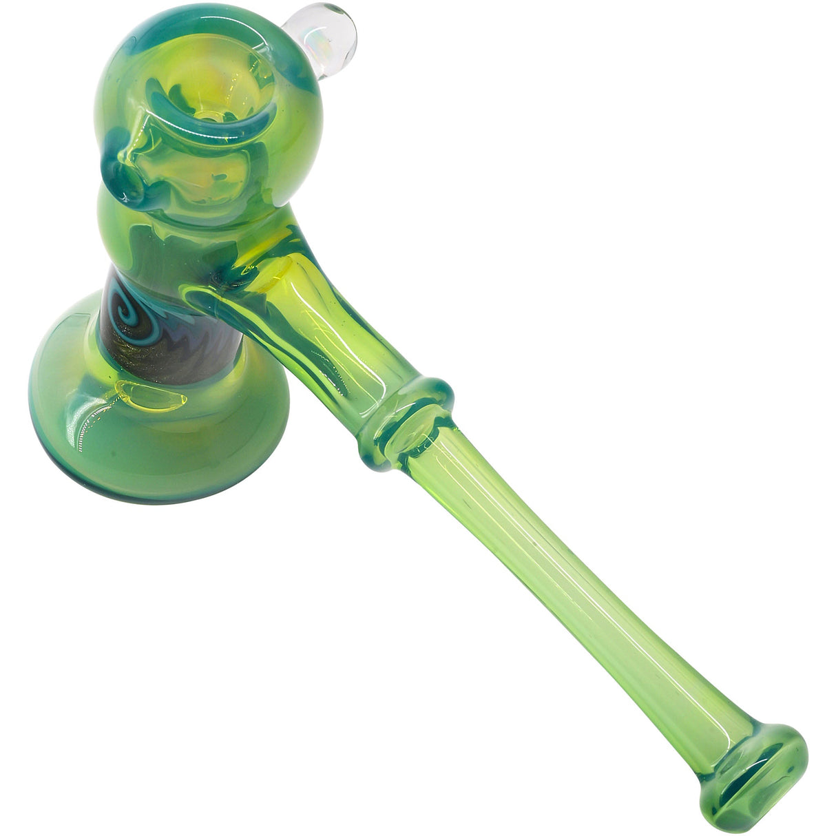 Kryptonite Glass Hammer Bubbler Pipe by Chris Lezak