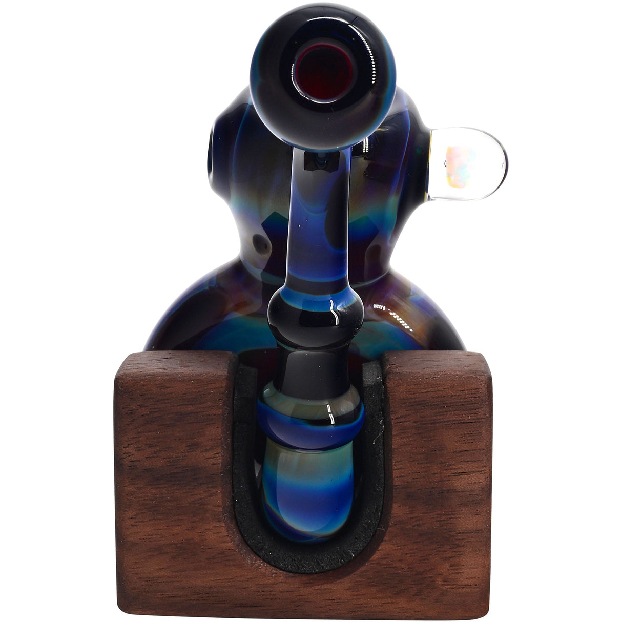 Cobalt Blue Sherlock Glass Bubbler Pipe by Chris Lezak