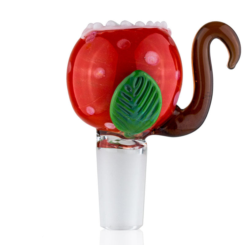 Empire Glassworks Fire Plant Bowl Piece, Borosilicate Colored Glass, Front View