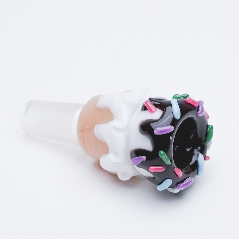 Empire Glassworks Ice Cream Cone Bowl Piece, 14mm, Borosilicate Glass, Angled View
