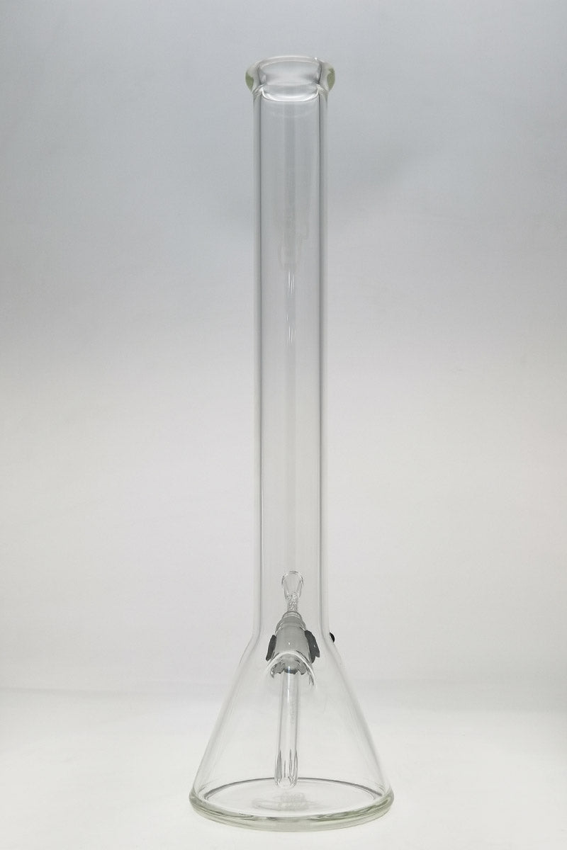 TAG - 20" Beaker 50x5MM - 18/14MM Downstem (5.00") Wavy Sandblasted Logo - Clear .01