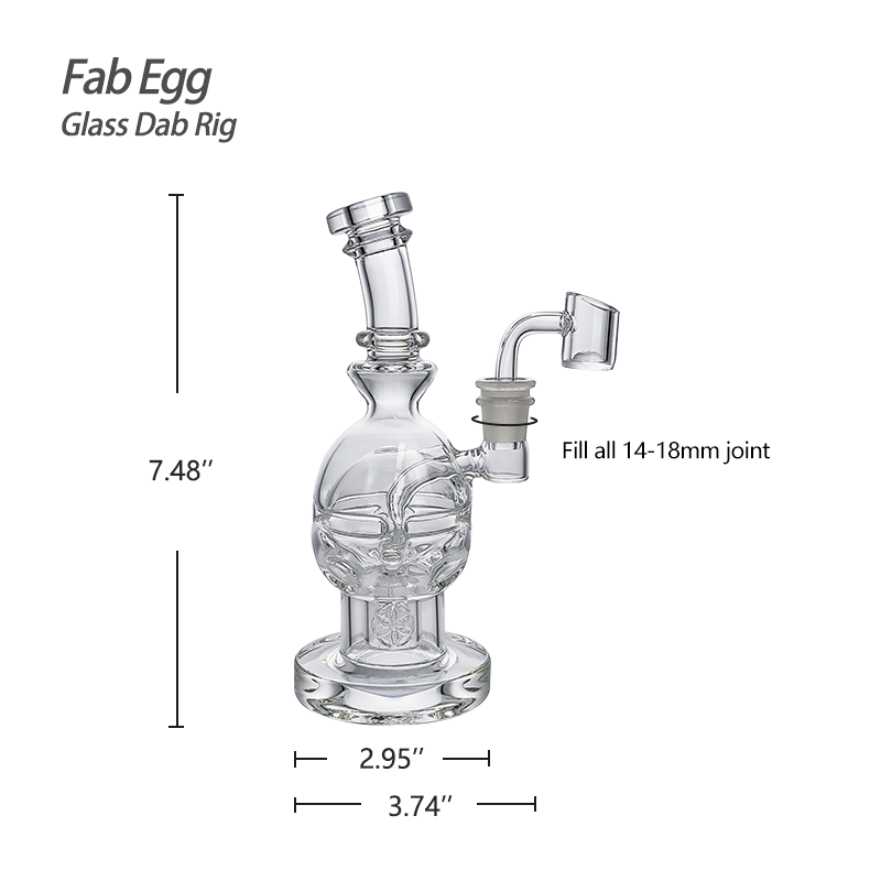 Waxmaid 7.48ββ Fab Egg Glass Dab Rig