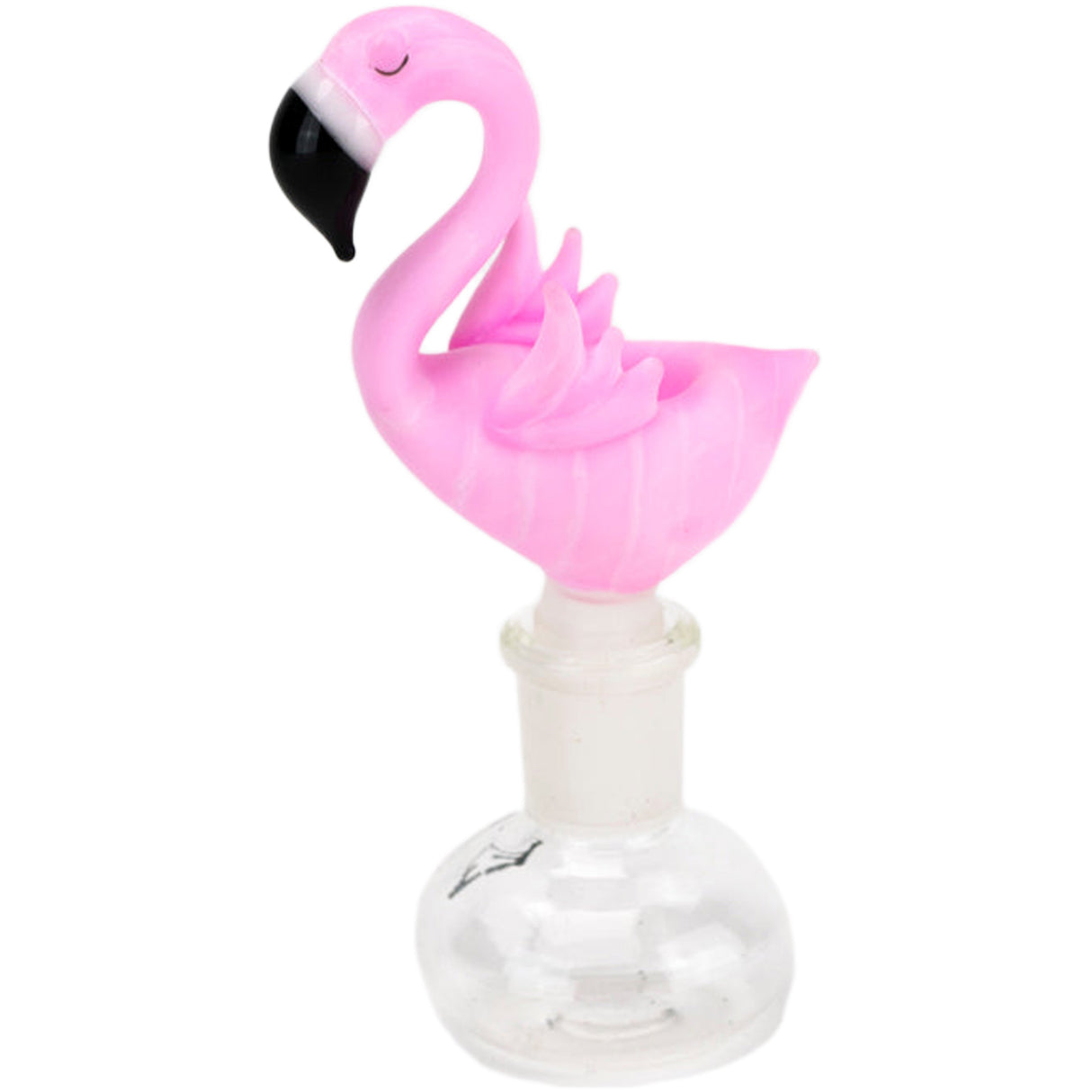 Frosted Pink Flamingo Bowl Piece