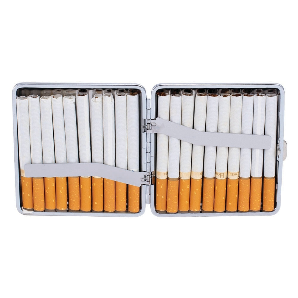 Fujima Satin Metal Finish Double-Sided Cig Case | King Size | 12 Pack