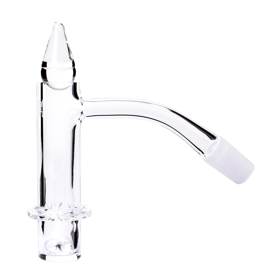 Human Grade Tall Cylinder banger with directional carb cap and terp pearls included
