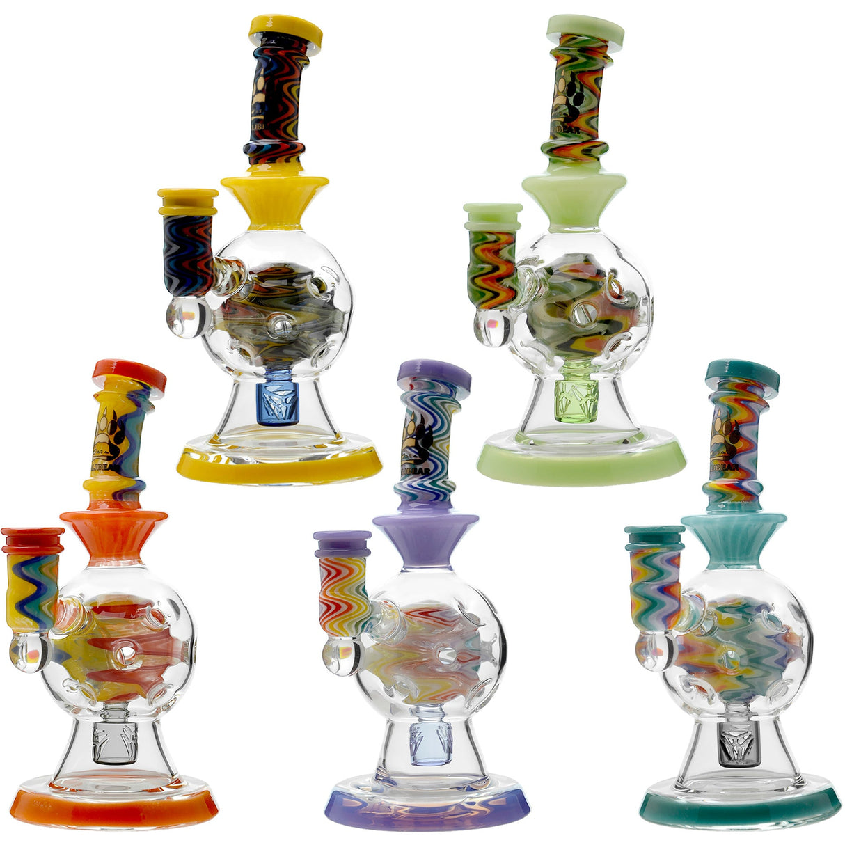 Calibear 8'' Fabyrinth Seed Of Life Perc Dab Rig