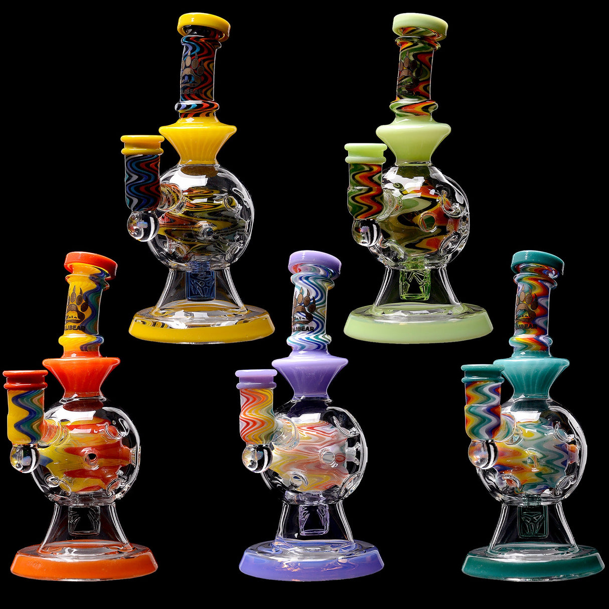 Calibear 8'' Fabyrinth Seed Of Life Perc Dab Rig