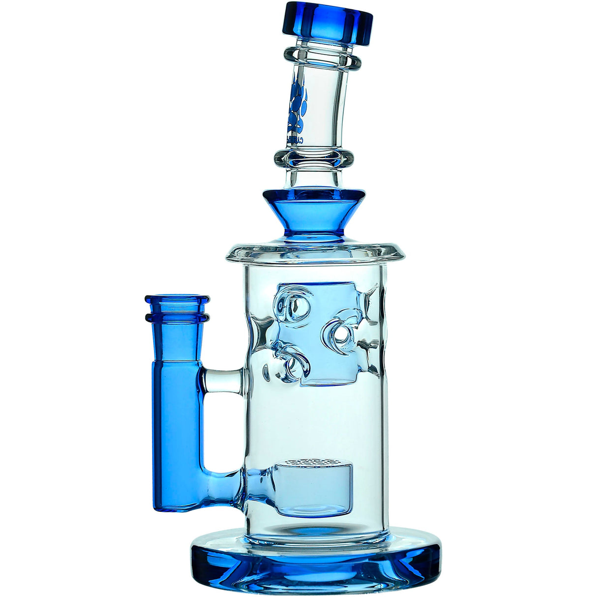 Calibear 8'' Straight Fab Flower Of Life Perc Water Pipe
