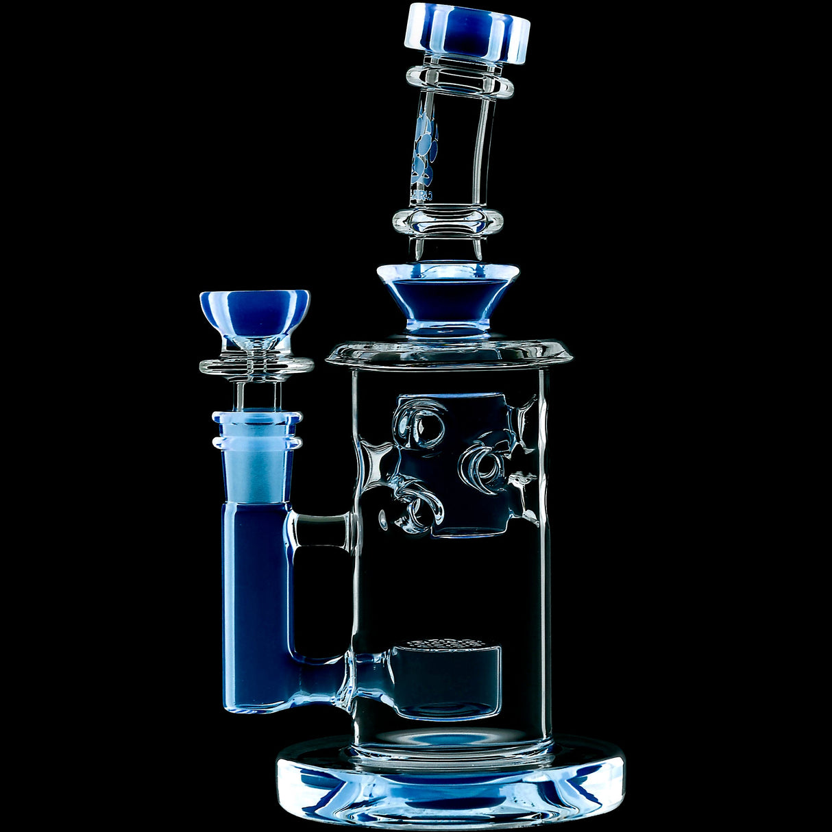 Calibear 8'' Straight Fab Flower Of Life Perc Water Pipe
