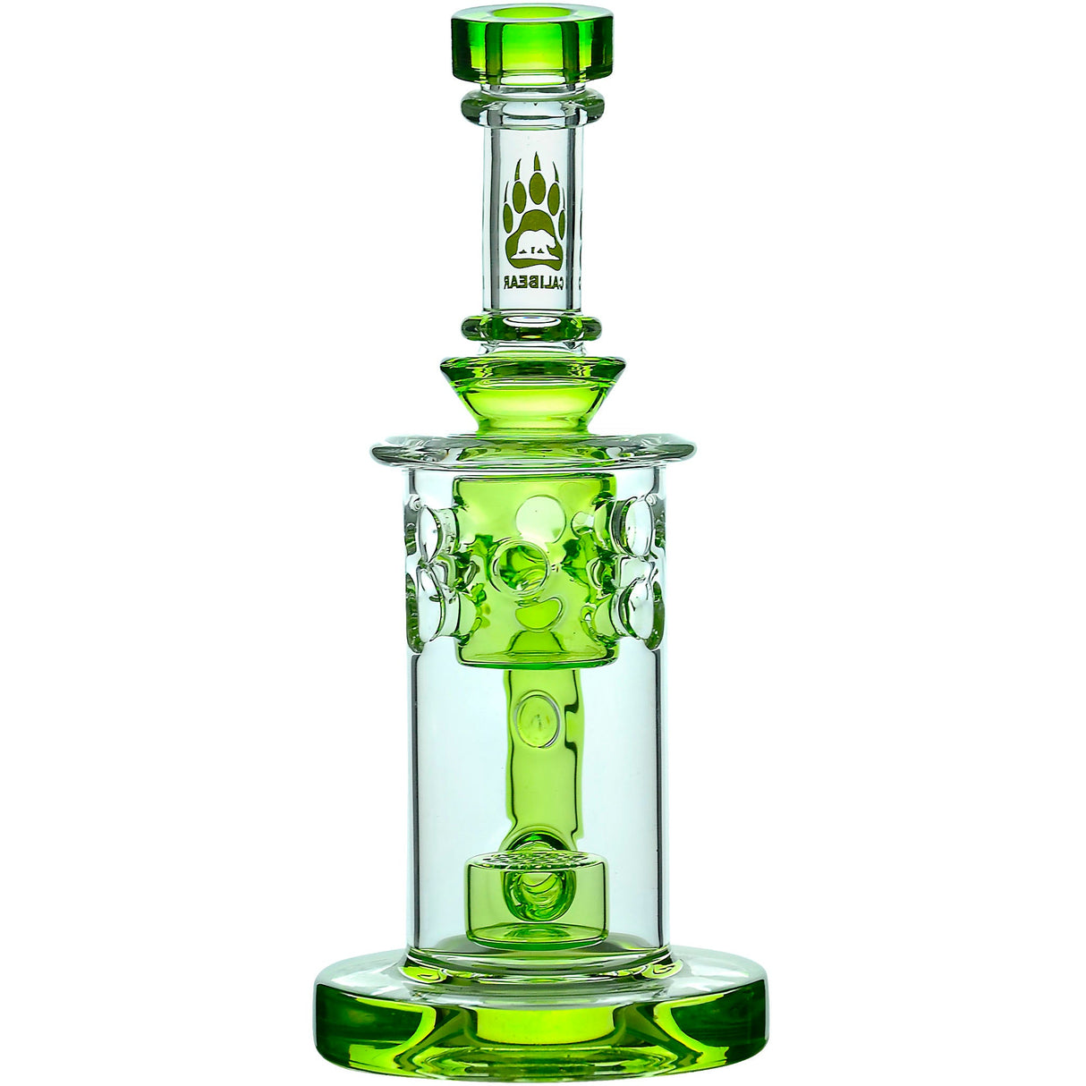 Calibear 8'' Straight Fab Flower Of Life Perc Water Pipe