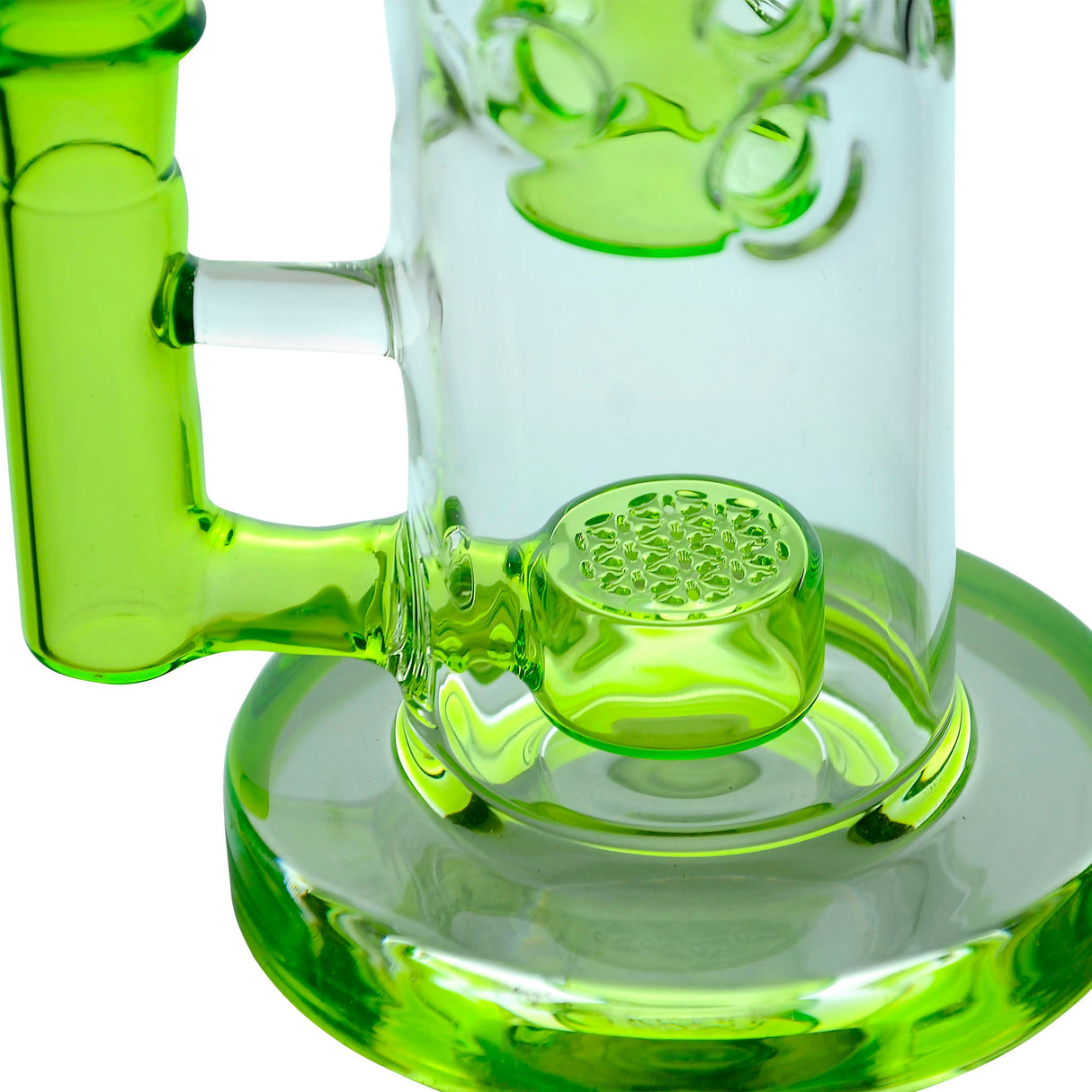 Calibear 8'' Straight Fab Flower Of Life Perc Water Pipe