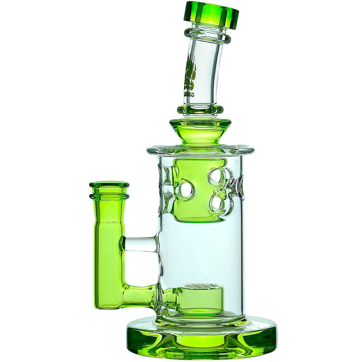 Calibear 8'' Straight Fab Flower Of Life Perc Water Pipe