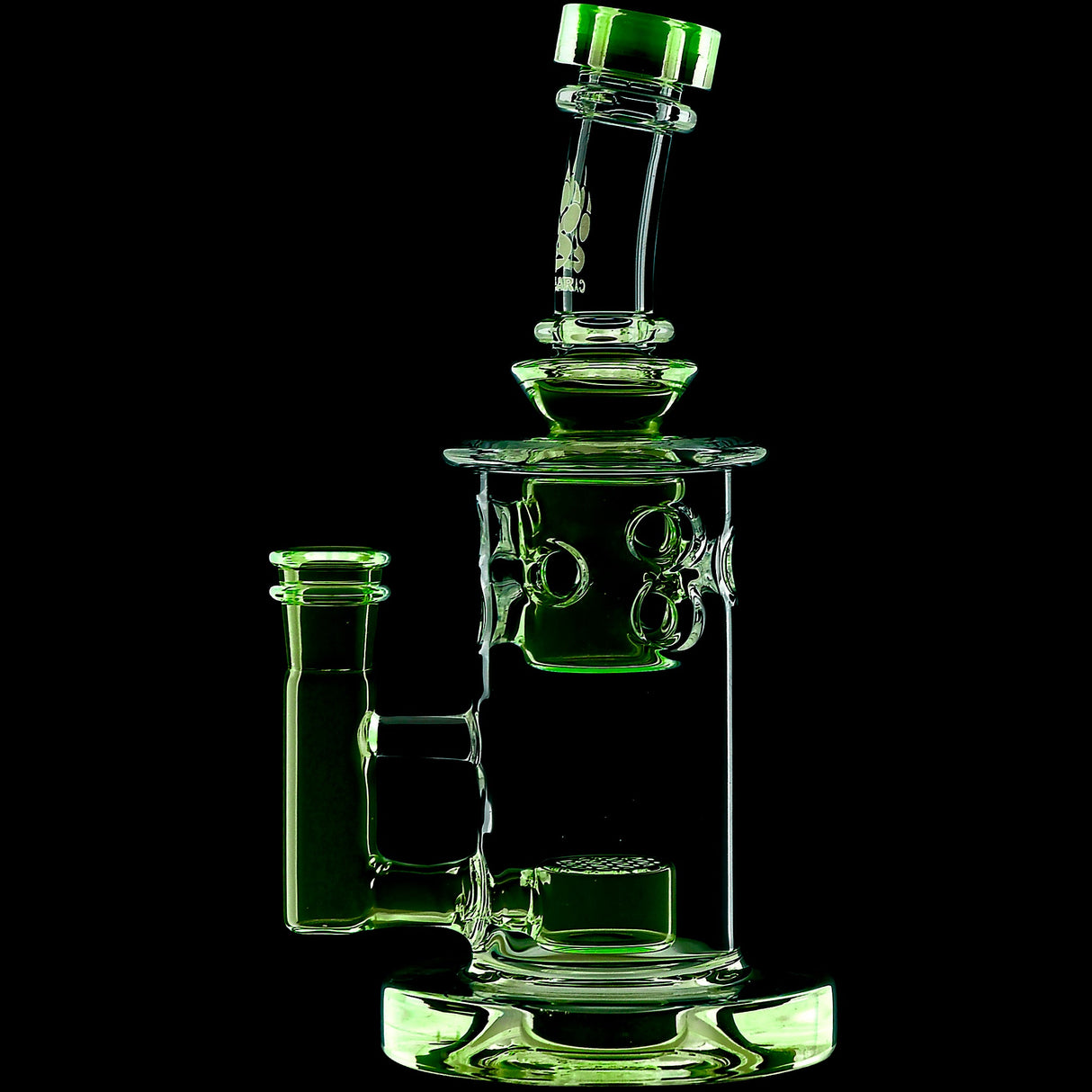 Calibear 8'' Straight Fab Flower Of Life Perc Water Pipe