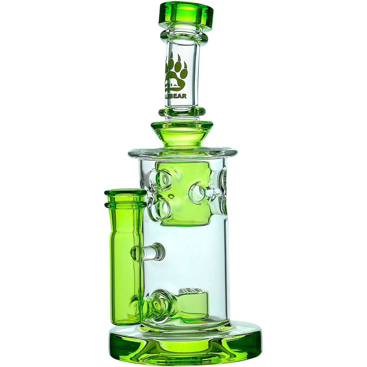 Calibear 8'' Straight Fab Flower Of Life Perc Water Pipe