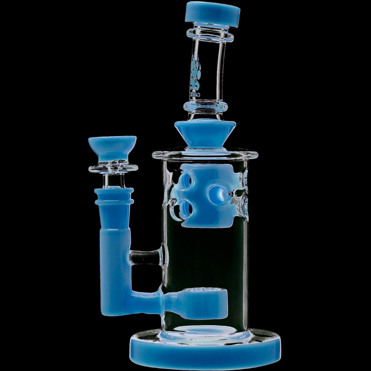 Calibear 8'' Straight Fab Flower Of Life Perc Water Pipe