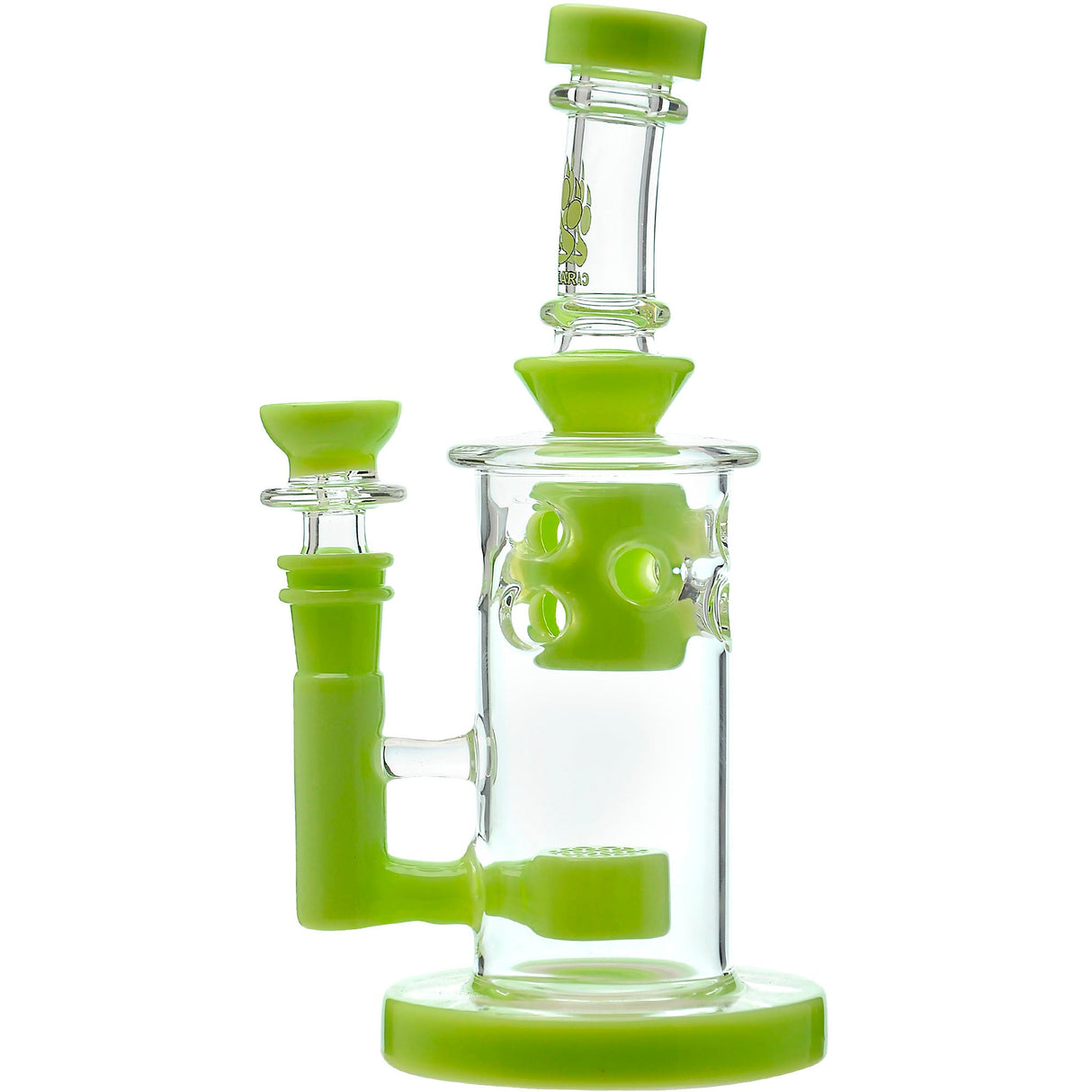 Calibear 8'' Straight Fab Flower Of Life Perc Water Pipe
