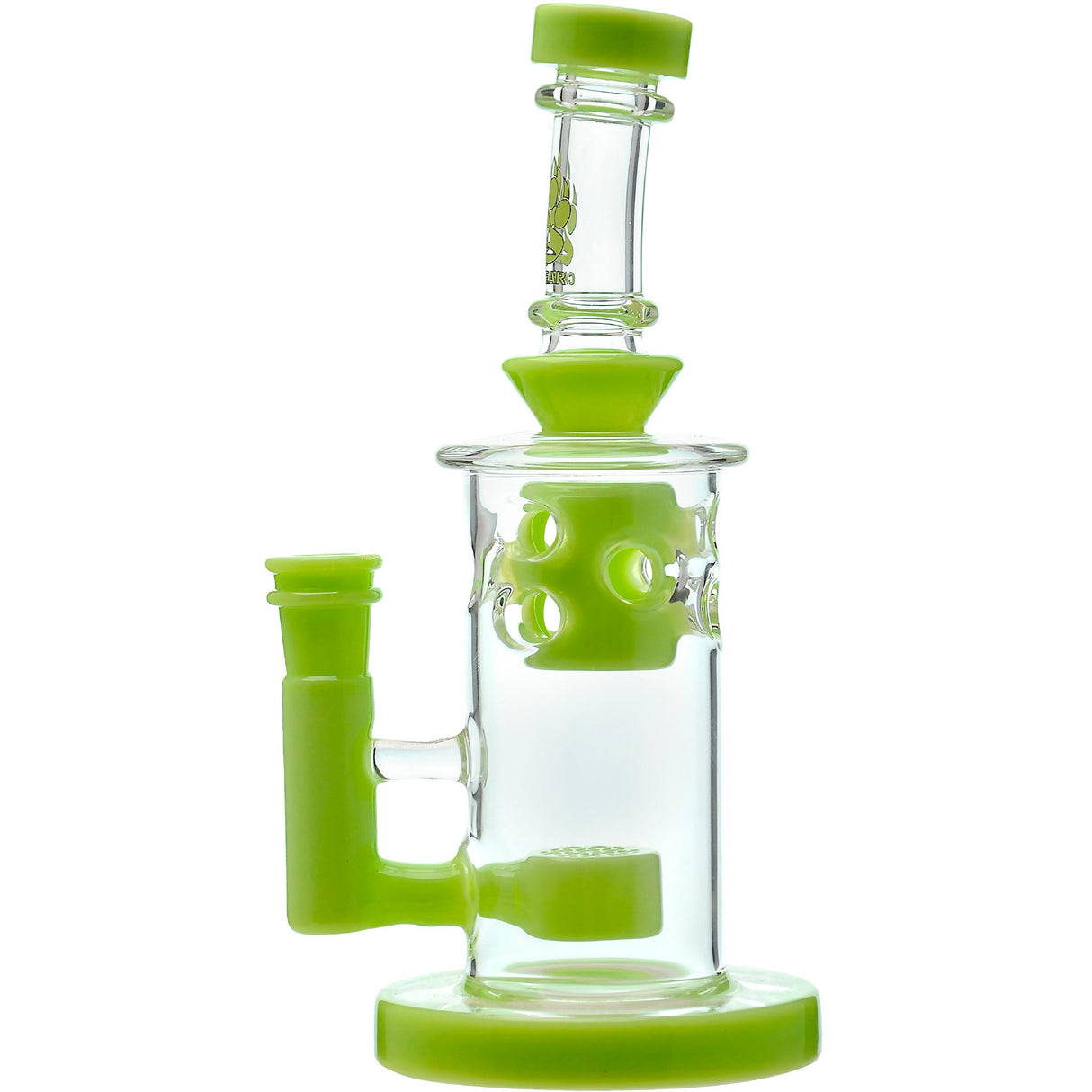 Calibear 8'' Straight Fab Flower Of Life Perc Water Pipe