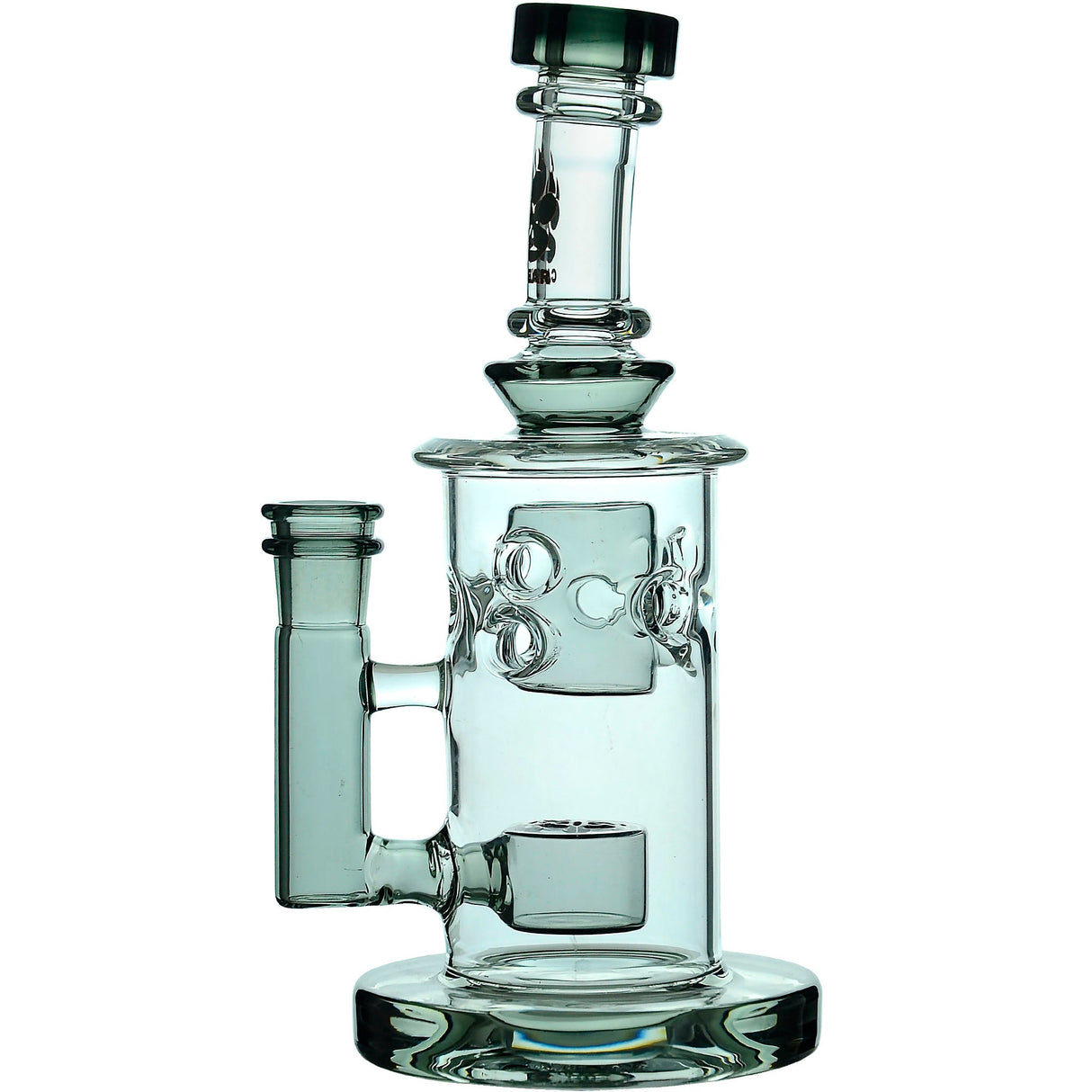 Calibear 8'' Straight Fab Flower Of Life Perc Water Pipe