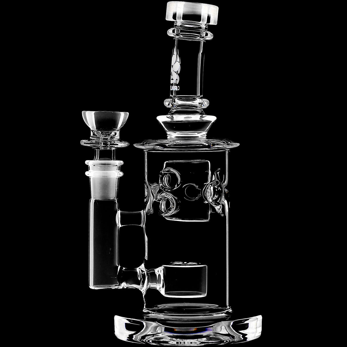 Calibear 8'' Straight Fab Flower Of Life Perc Water Pipe