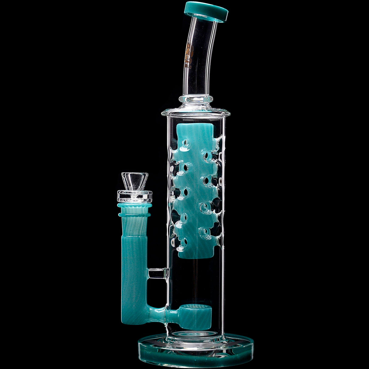 Calibear 11.8" Honeycomb Tower Flower Of Life Perc Bong