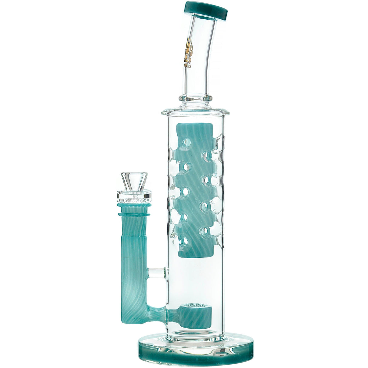 Calibear 11.8" Honeycomb Tower Flower Of Life Perc Bong