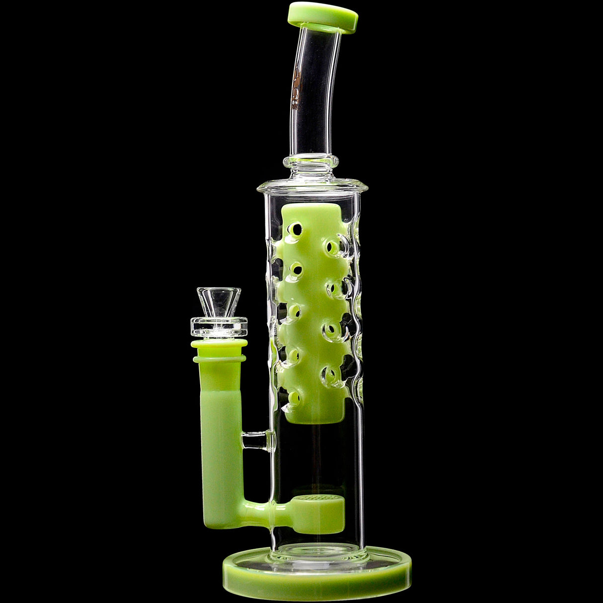Calibear 11.8" Honeycomb Tower Flower Of Life Perc Bong
