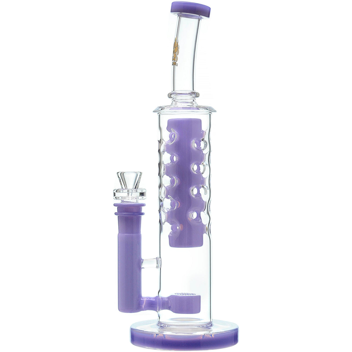 Calibear 11.8" Honeycomb Tower Flower Of Life Perc Bong
