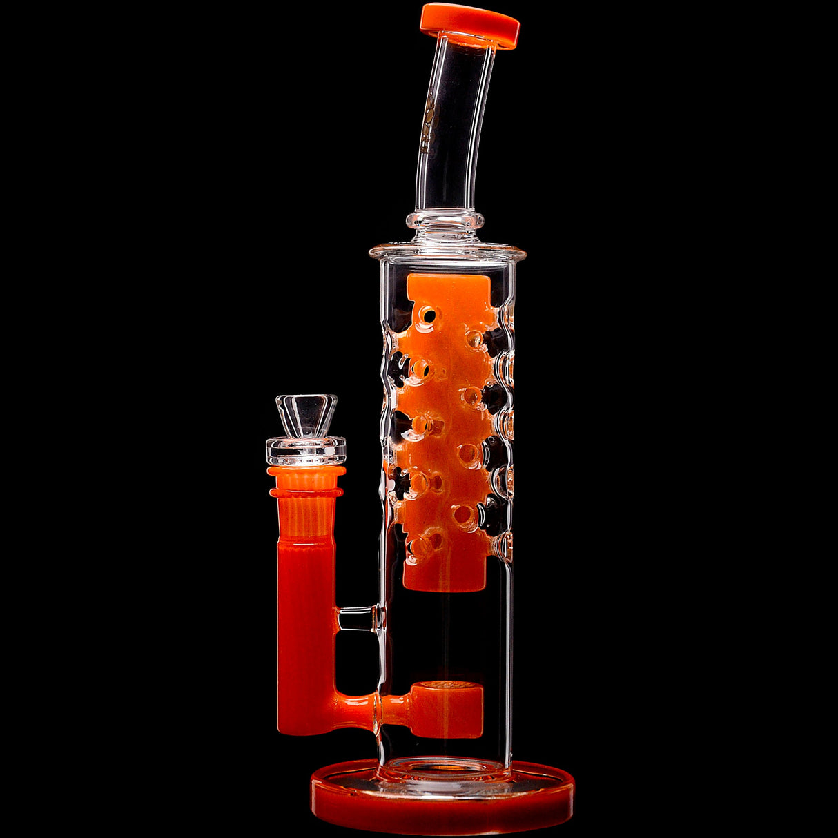 Calibear 11.8" Honeycomb Tower Flower Of Life Perc Bong