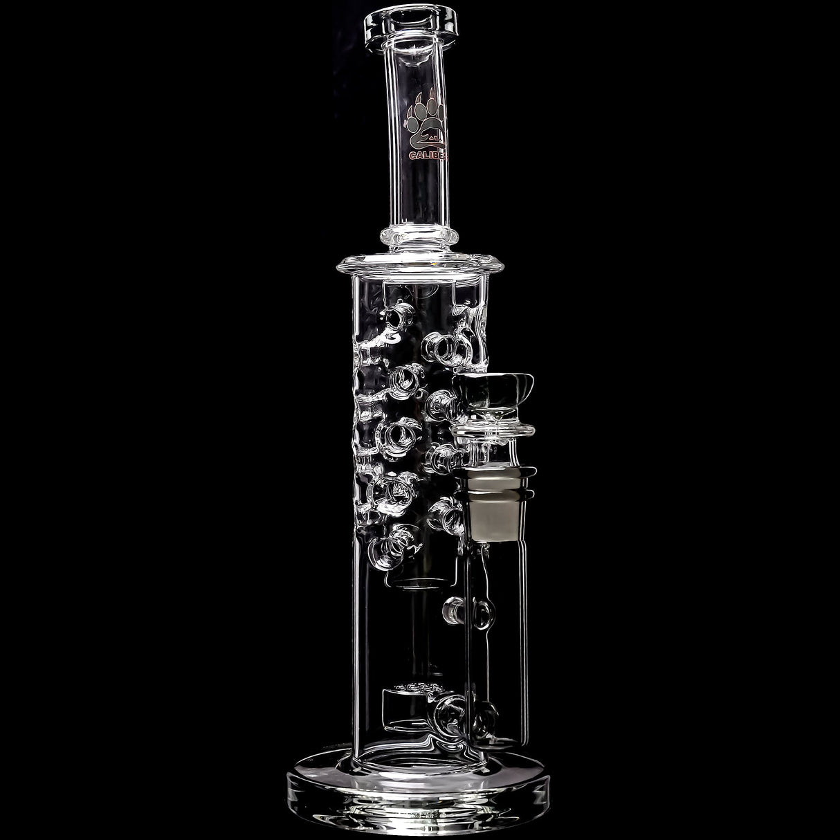 Calibear 11.8" Honeycomb Tower Flower Of Life Perc Bong