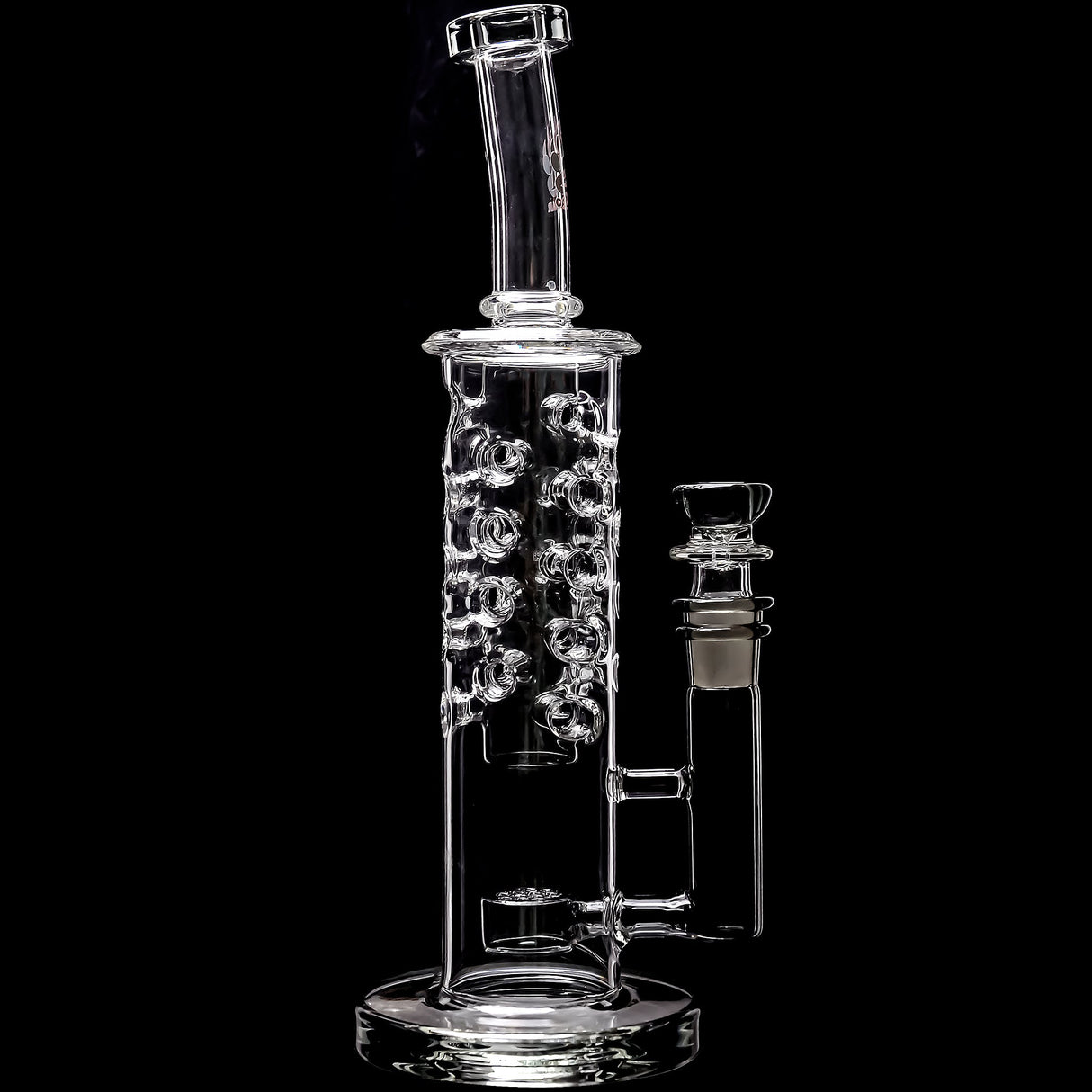 Calibear 11.8" Honeycomb Tower Flower Of Life Perc Bong