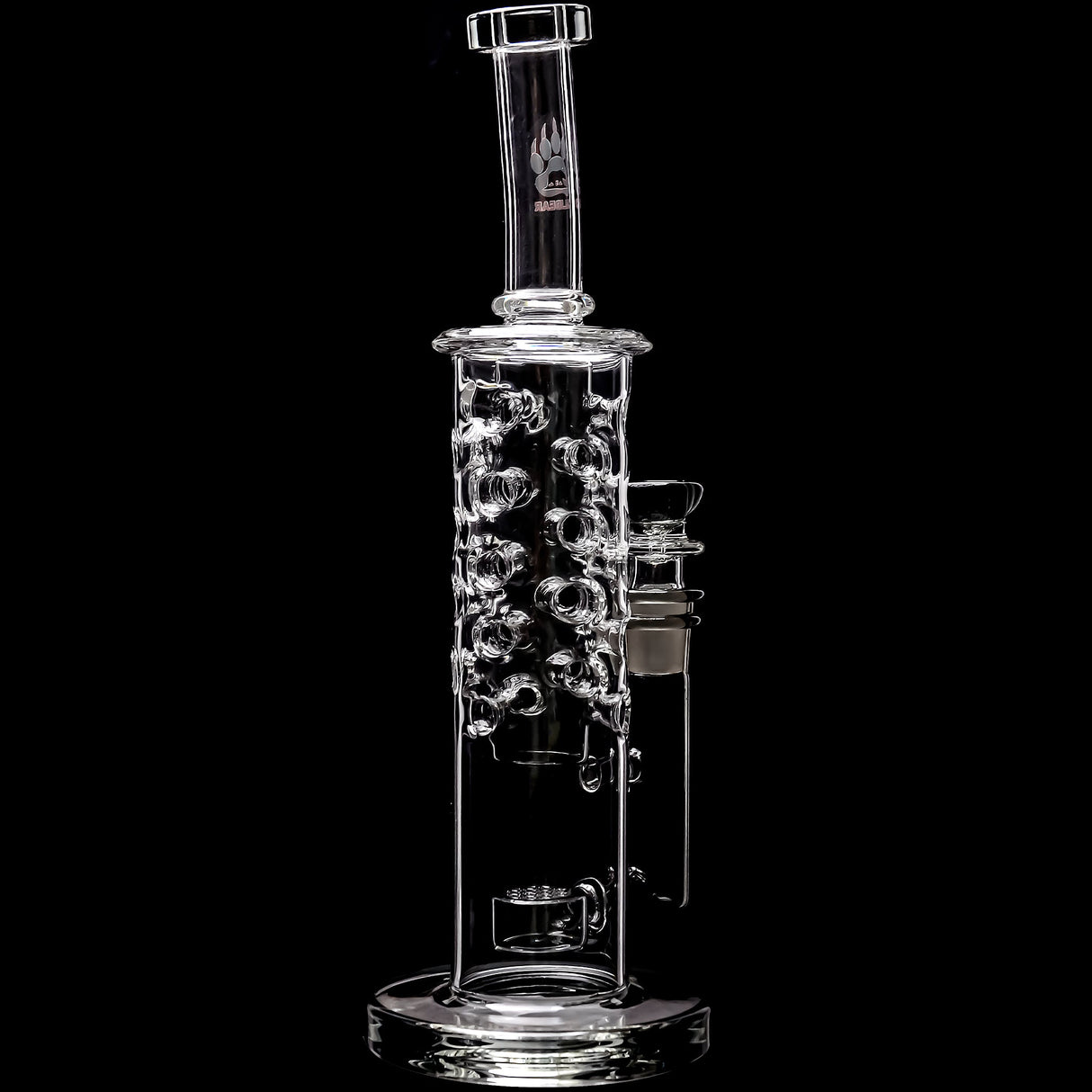 Calibear 11.8" Honeycomb Tower Flower Of Life Perc Bong