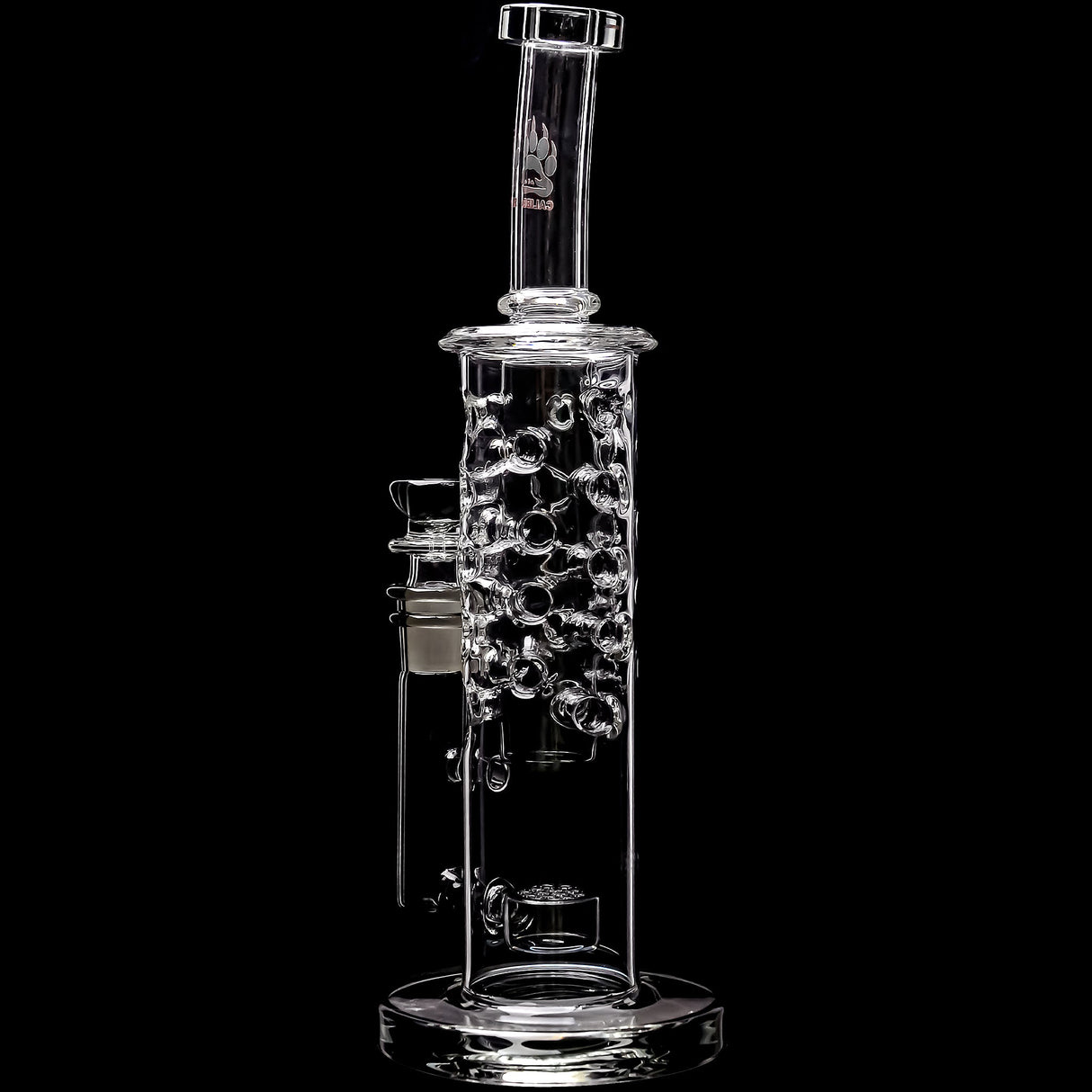 Calibear 11.8" Honeycomb Tower Flower Of Life Perc Bong