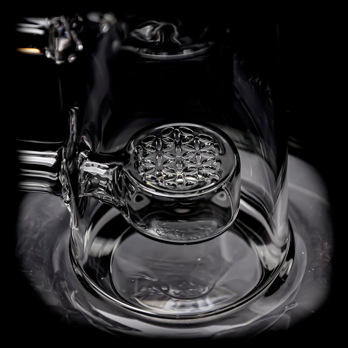 Calibear 11.8" Honeycomb Tower Flower Of Life Perc Bong