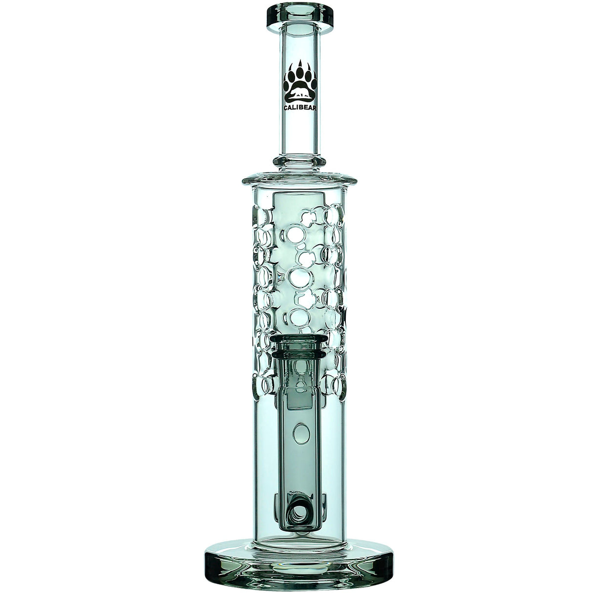 Calibear 11.8" Honeycomb Tower Flower Of Life Perc Bong