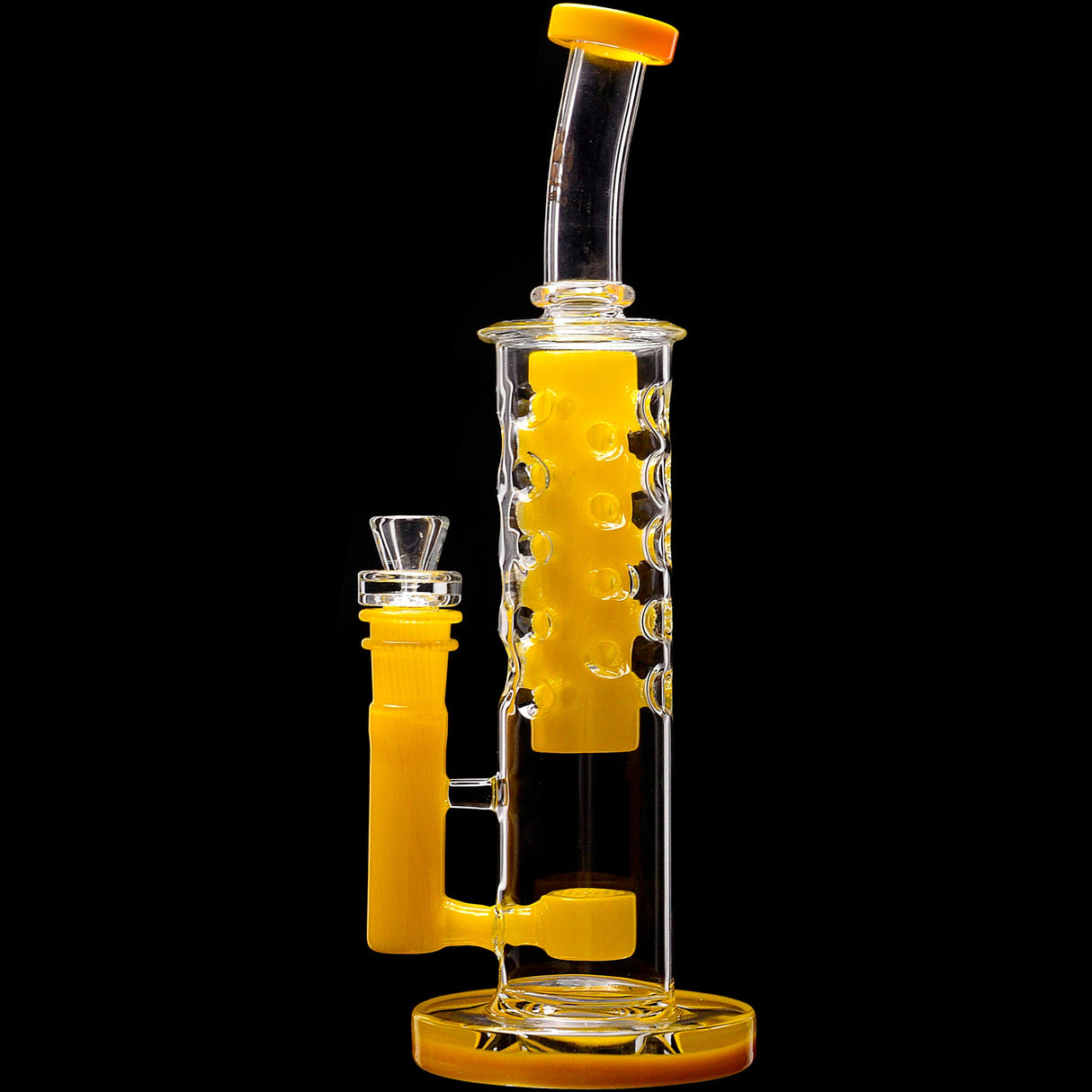 Calibear 11.8" Honeycomb Tower Flower Of Life Perc Bong
