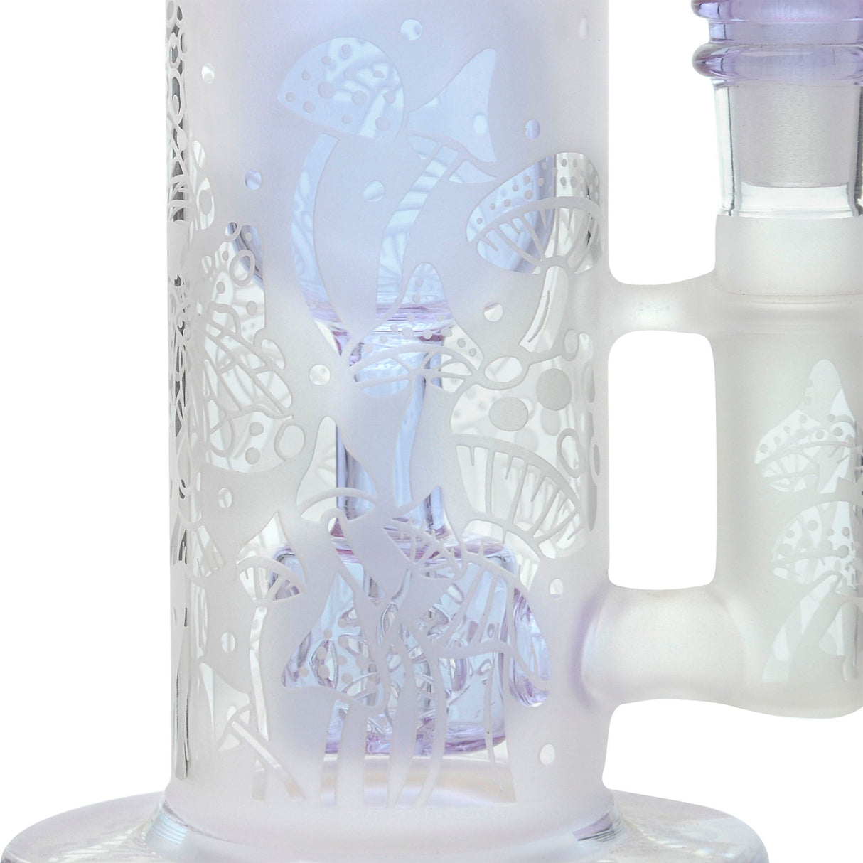 Calibear Seed Of Life Perc Torus Bong with Sandblasted Design and Bent Neck