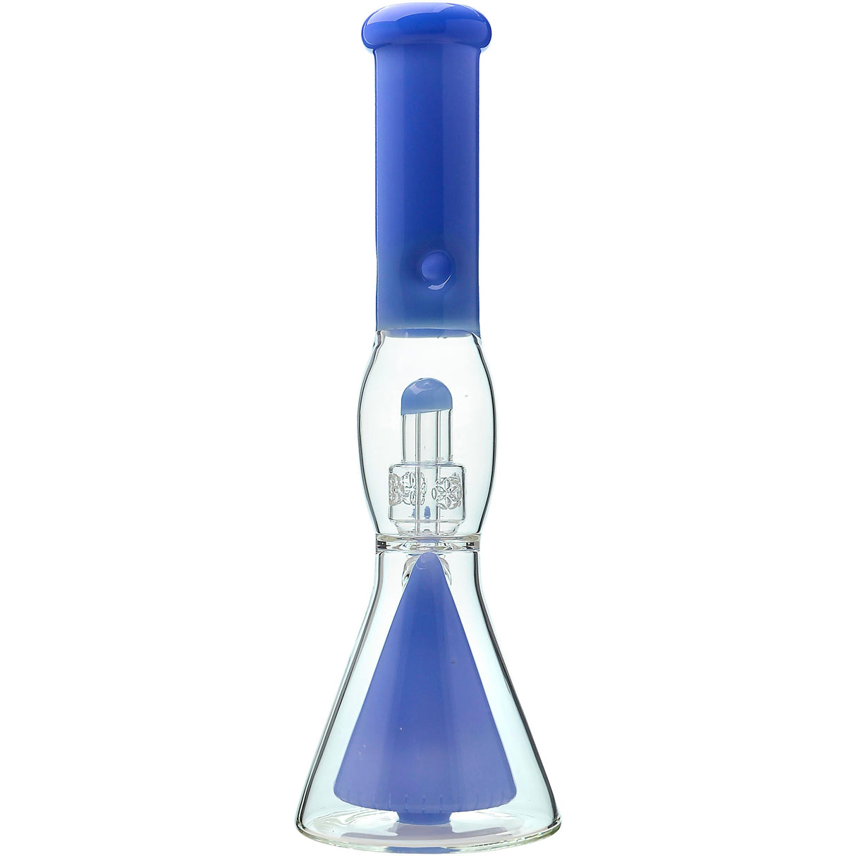 Calibear 16'' Slitted Pyramid To Seed Of Life Perc Beaker Bong