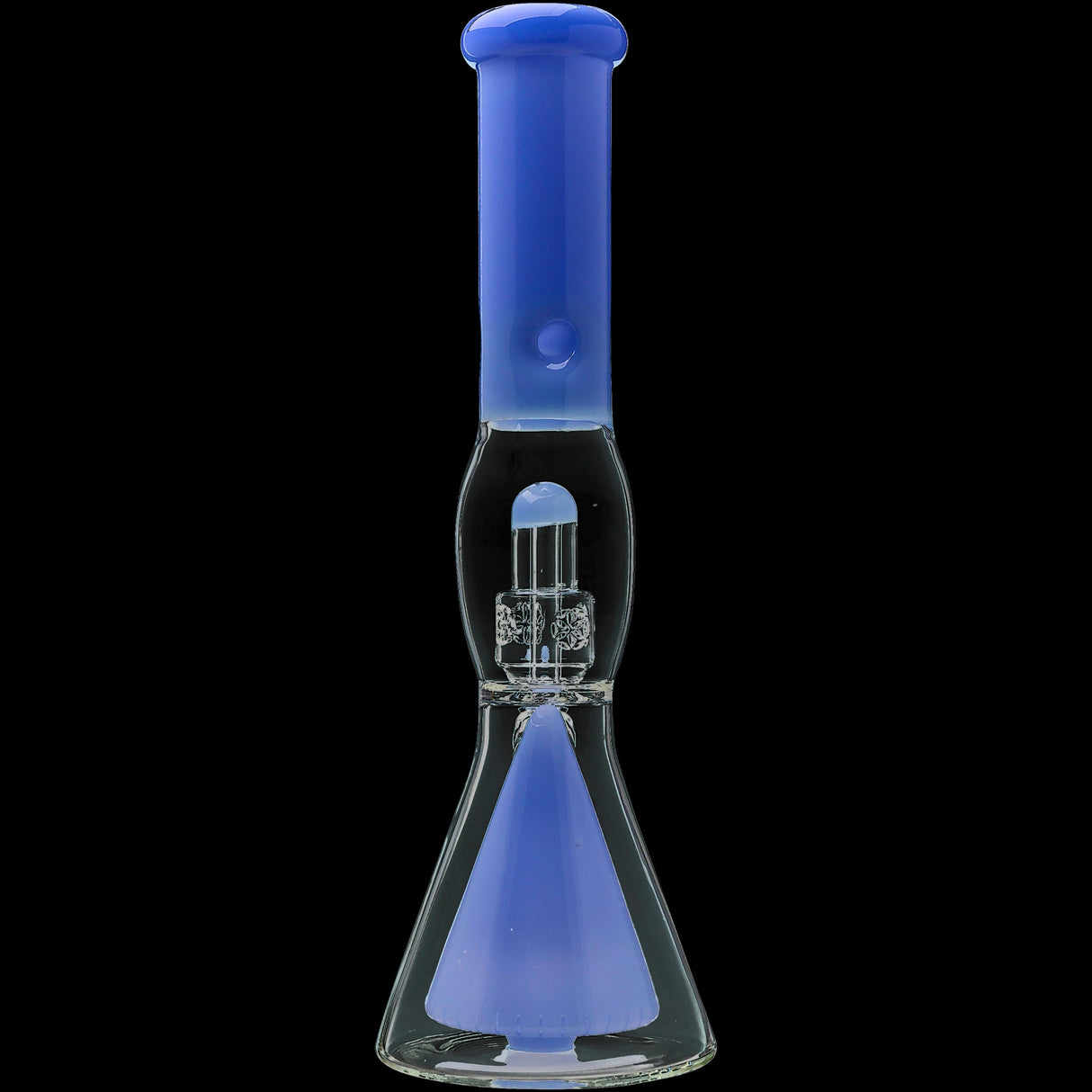 Calibear 16'' Slitted Pyramid To Seed Of Life Perc Beaker Bong