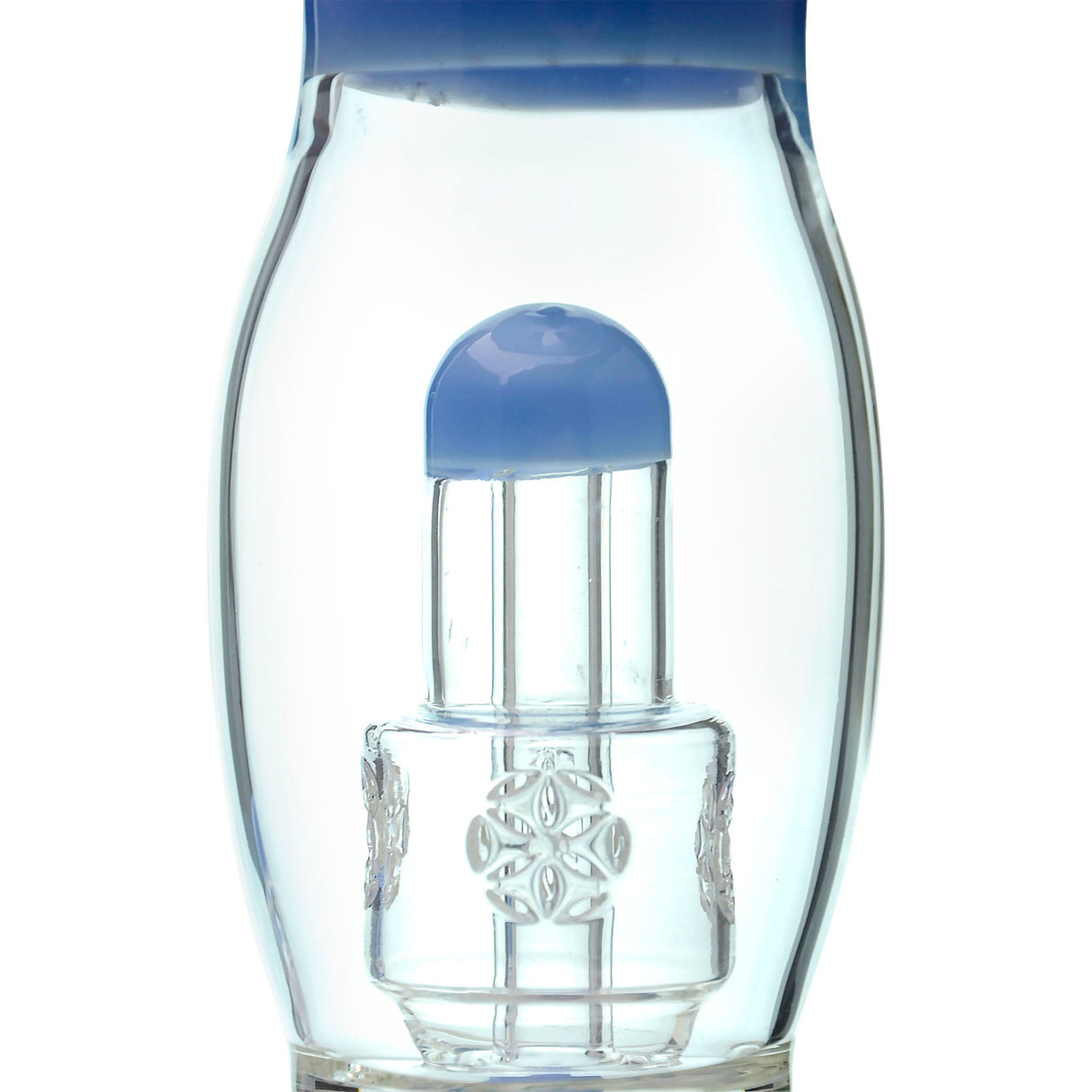 Calibear 16'' Slitted Pyramid To Seed Of Life Perc Beaker Bong