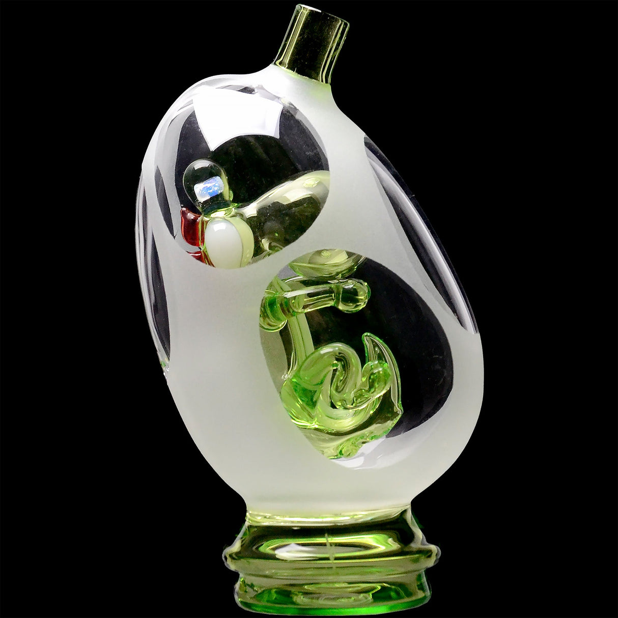 Glassic Frosted Dino Egg Puffco Peak Glass Attachment