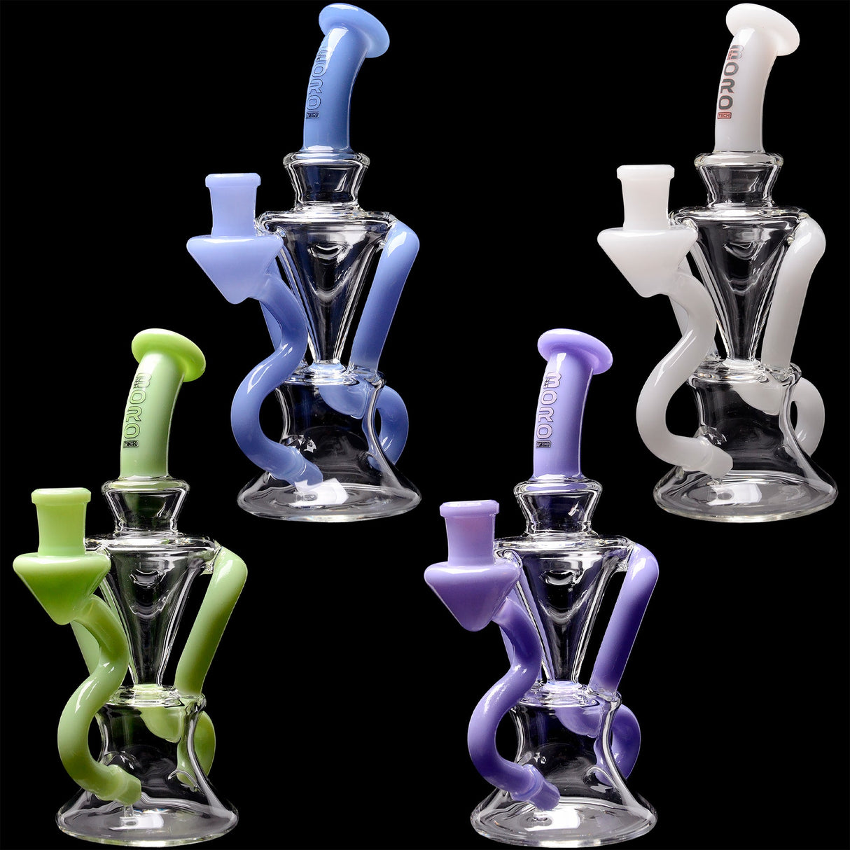 Borotech 8'' Tubular Recycler Dab Rig