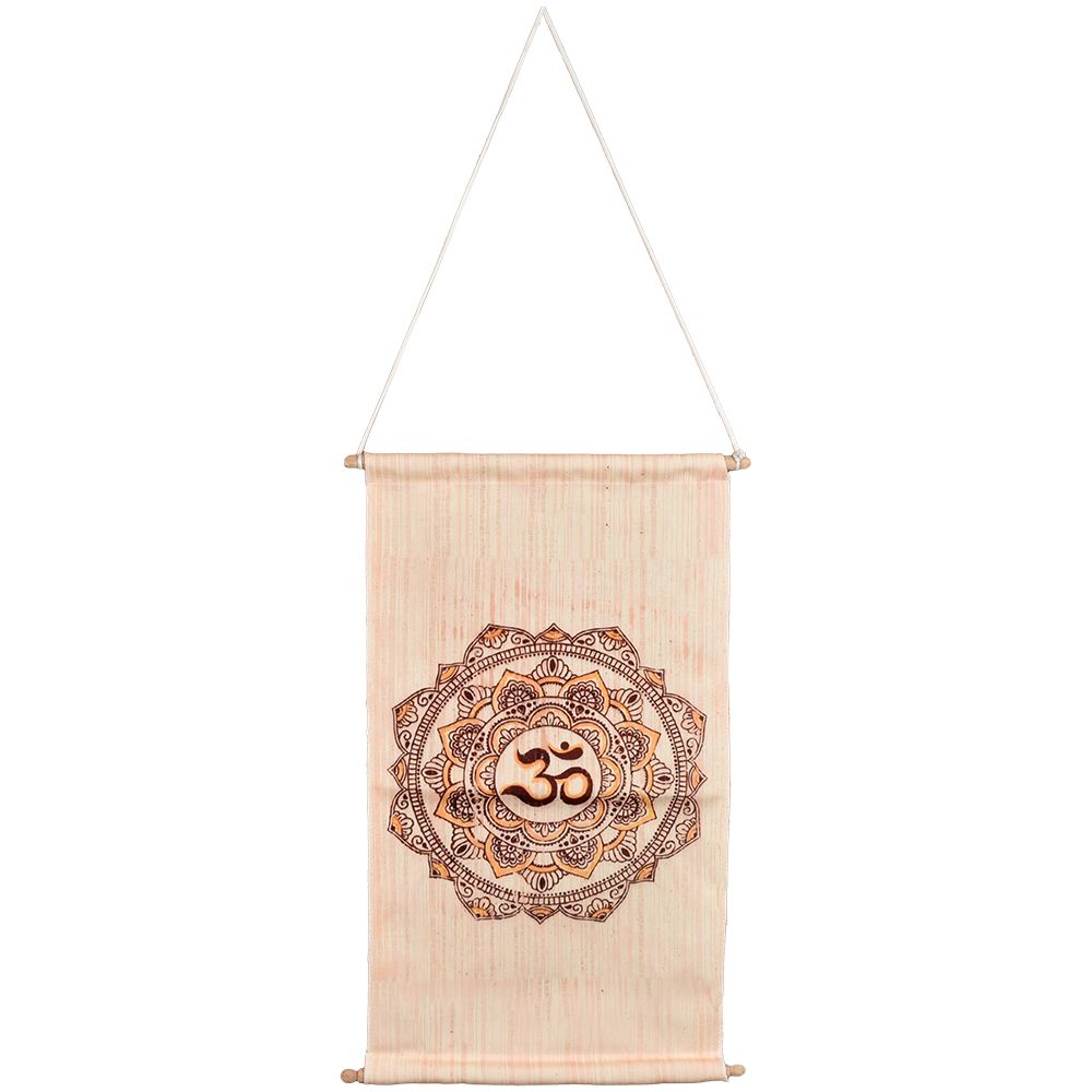 Threadheads Om Mandala Wall Hanging, 18" x 11", Intricate Design, Front View