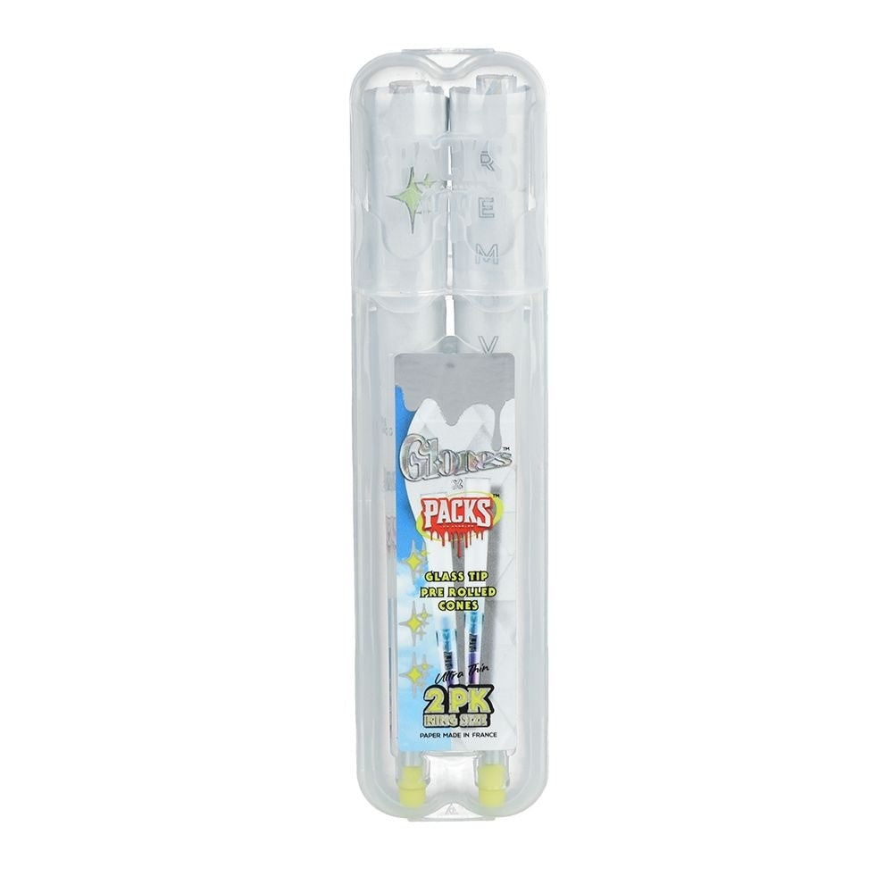 Glones x Packs Ultra Thin Pre-Rolled Cones + Glass Tips | 3pc | 12ct Display