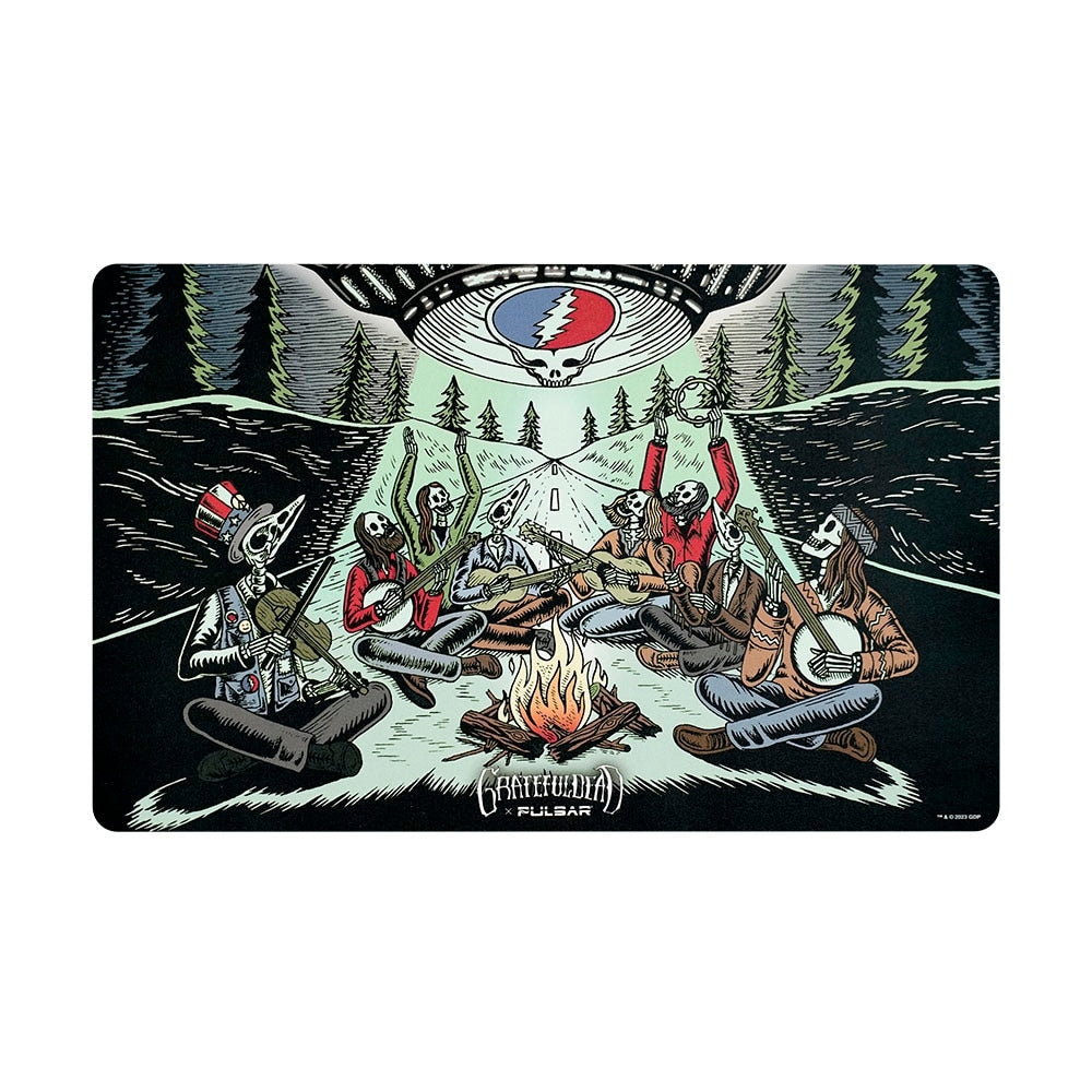 Grateful Dead x Pulsar Fabric Top Dab Mat | Close Encounters | 16"x10"